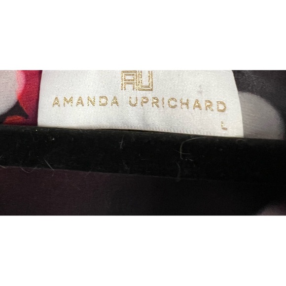 Amanda Uprichard 100% Silk Abstract Floral Print Blouse Size Large - Picture 2 of 4